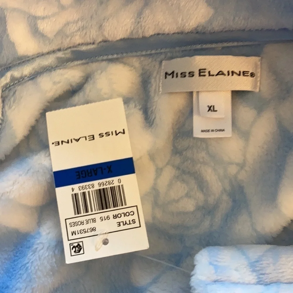 𝅺NWT MiSS ELAINE floral thick robe XL